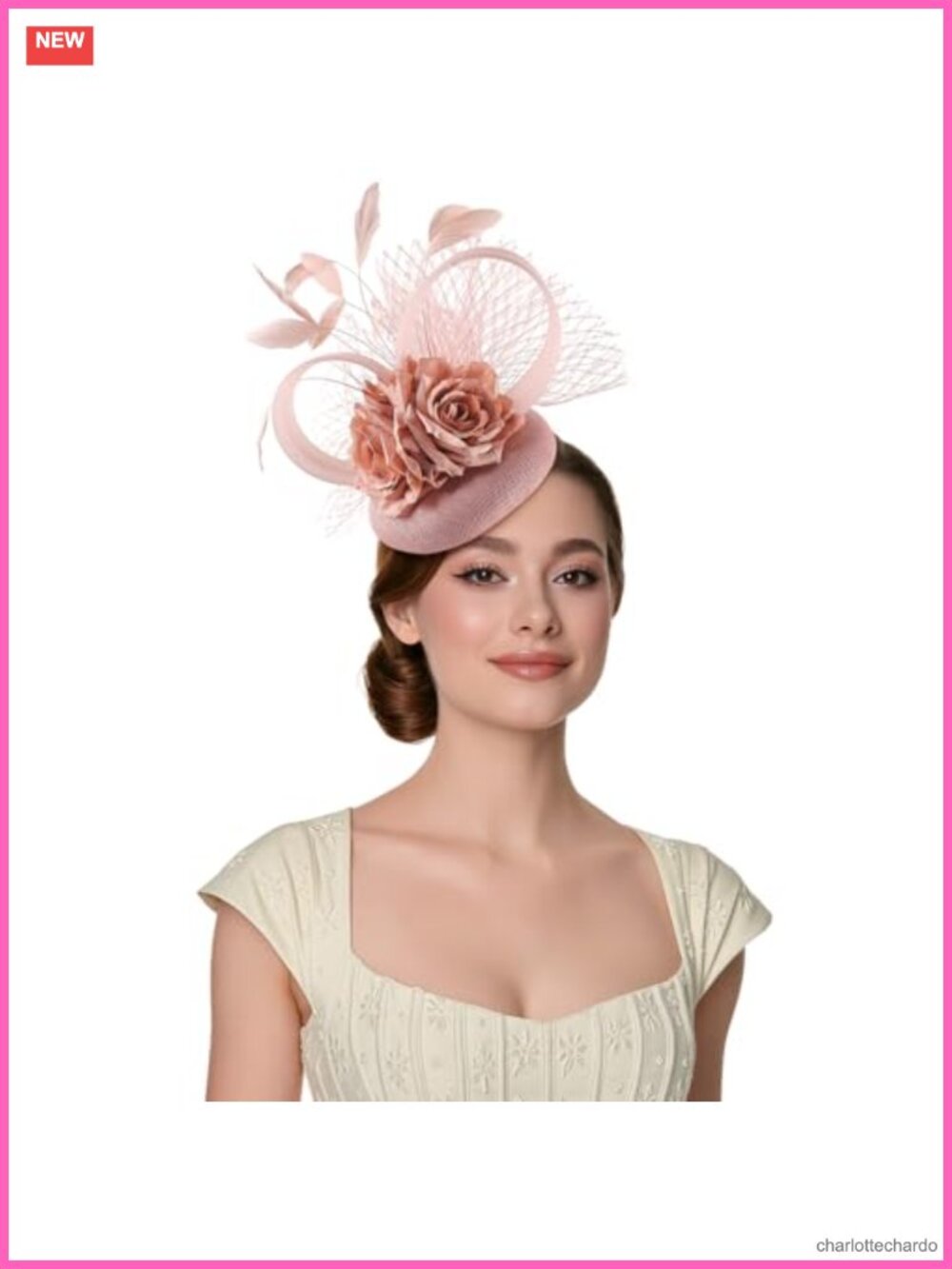 Fascinator Hat Women 100% Polyester Headband Hair Clip Wedding Tea Party